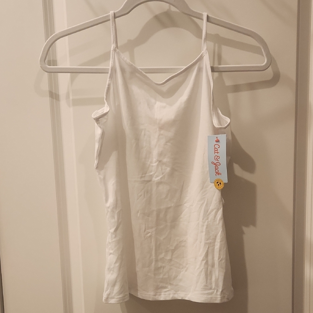Cat & Jack White Fitted Sleeveless Camisole